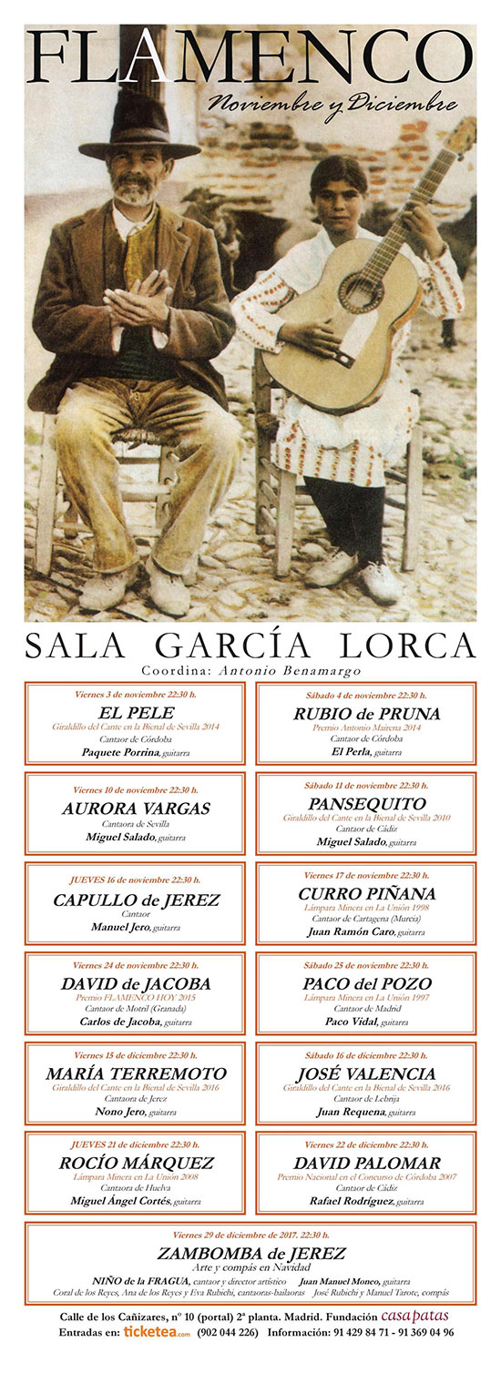 Cartel Noviembre-Diciembre 2017 - Sala García Lorca