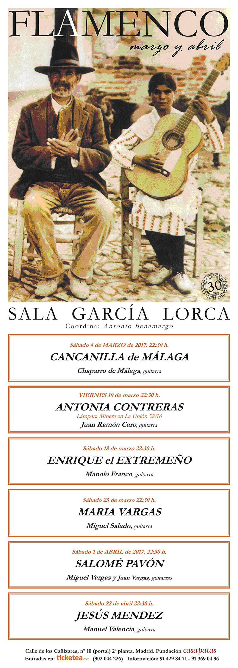 Marzo y Abril - Sala García Lorca