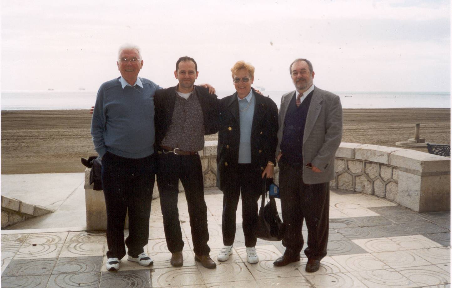 Los Lefranc junto a Luis y Ramón Soler en Málaga. (Fotografía de Ramón Soler, 2000)