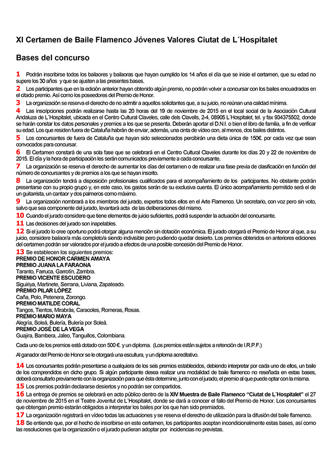 Muestra Baile Flamenco LHospitalet