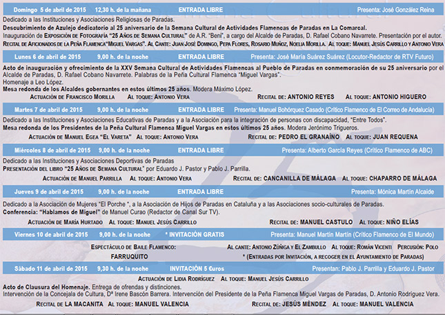 Semana del Flamenco Paradas Sevilla