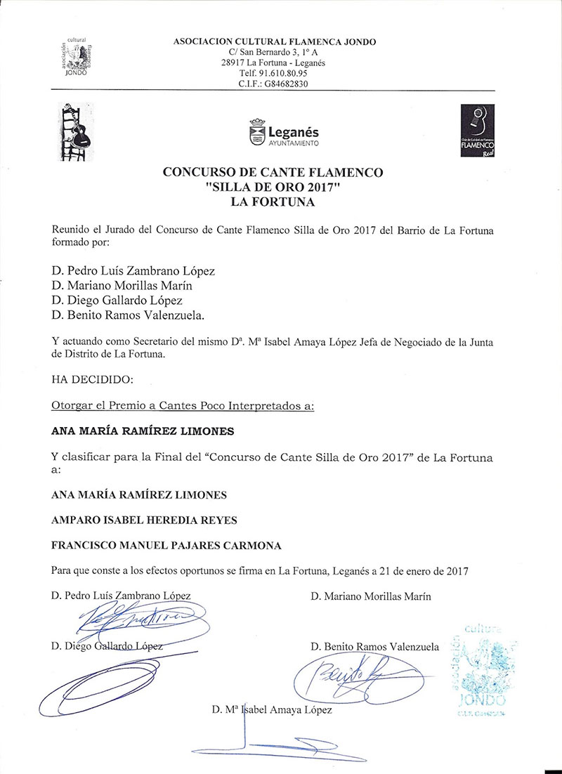 Finalistas Silla de Oro