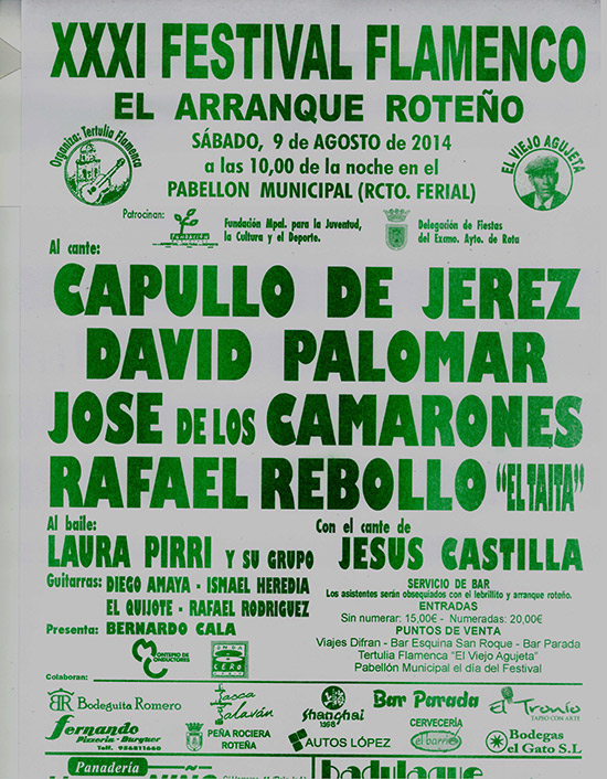 XXXI Festival Flamenco El Arranque Roteño - 2014
