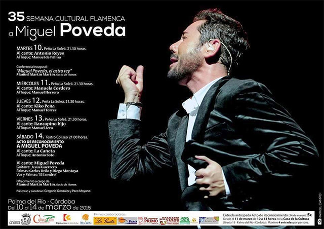 35 Semana Cultural Flamenca Palma del Rio - a Miguel Poveda