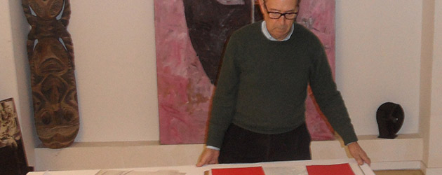 Rafael Canogar y su cartel para la Bienal de Flamenco 2014