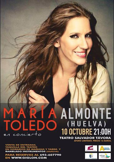María Toledo en concierto. Almonte (Huelva)
