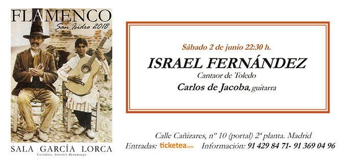 Tarjeta Israel Fernandez San Isidro Flamenco