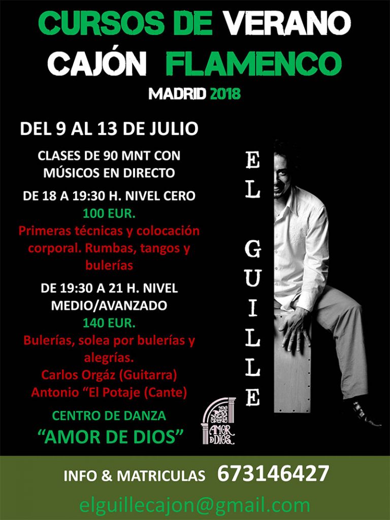 Cursos Verano Cajón Flamenco