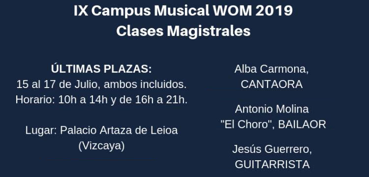 Campus Musical WOM 2019  – Leioa (Vizcaya)
