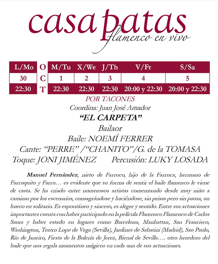 Ciclo Por Tacones - Casa Patas Octubre 2019