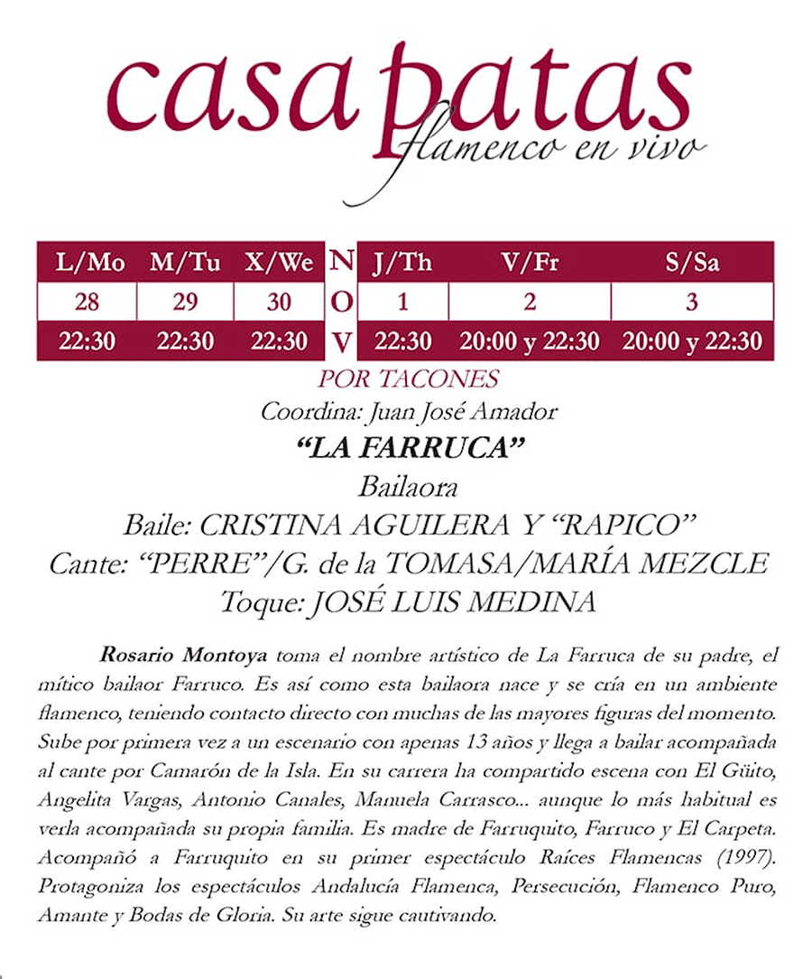 Ciclo Por Tacones - Casa Patas Octubre 2019