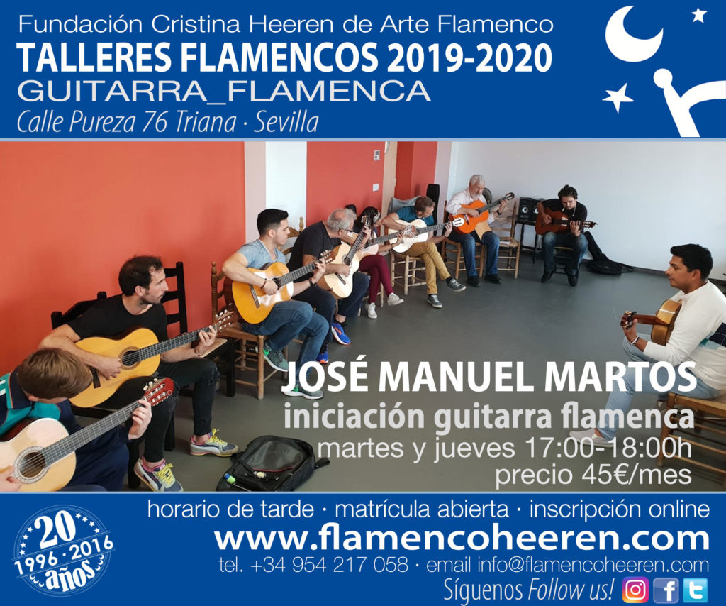 José Manuel Martos. Iniciación guitarra flamenca. Talleres flamencos Fundación Cristina Heeren