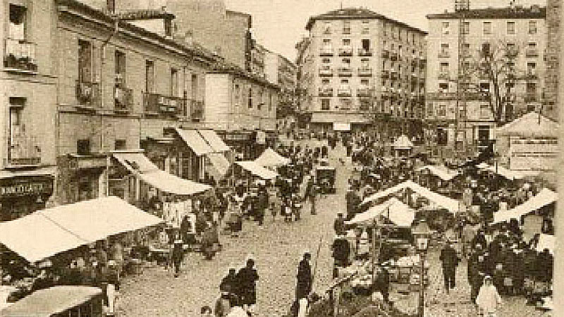 La plaza de Lavapiés en 1930
