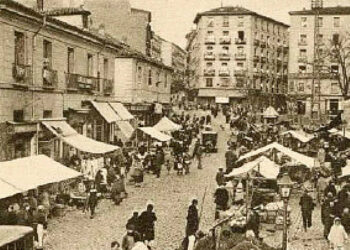 La plaza de Lavapiés en 1930