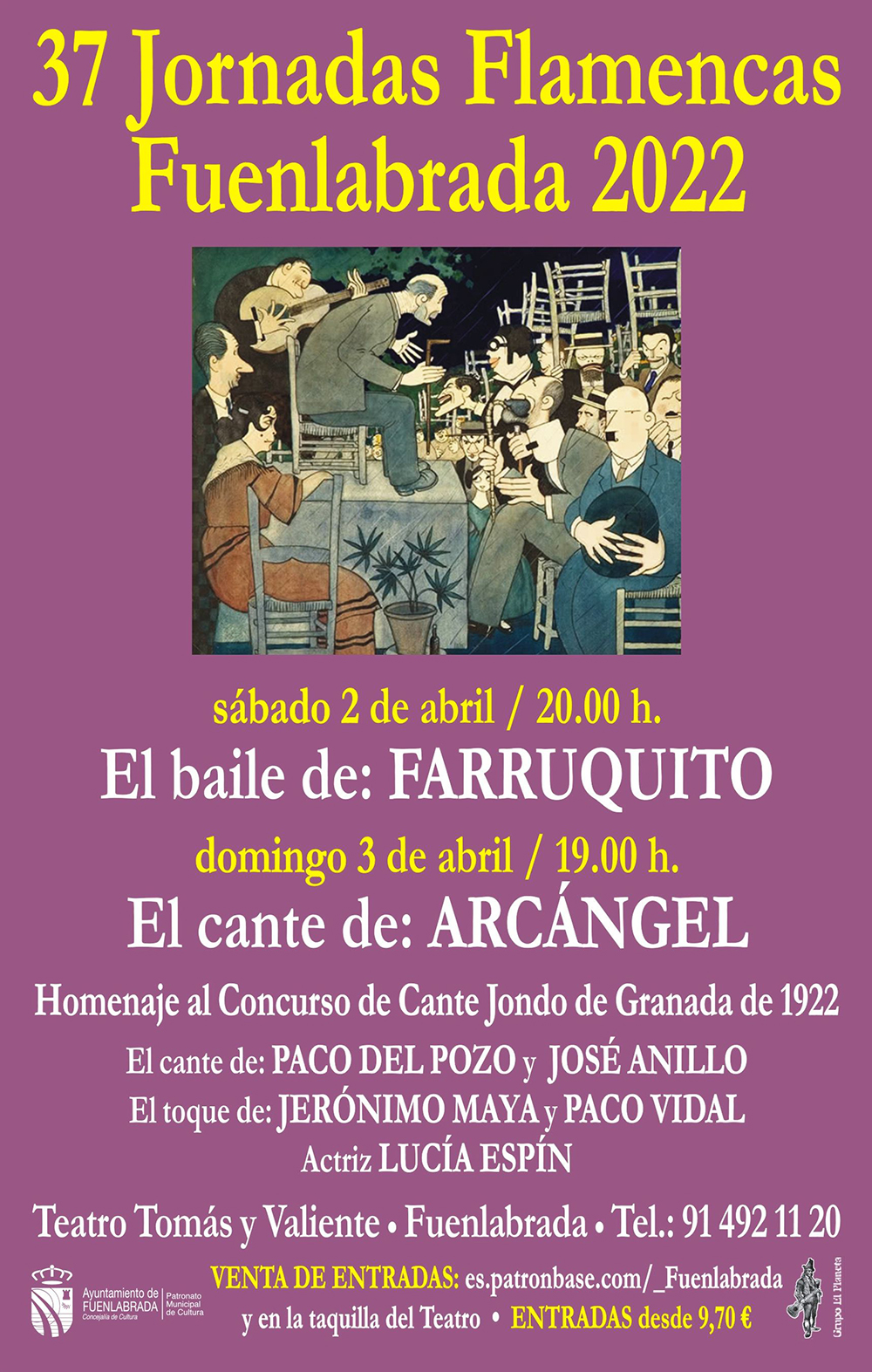 Las Jornadas Flamencas de Fuenlabrada 2022 presentan a Farruquito y Arcángel