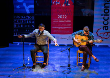 Baldomero Cortés, durante su actuación en la final del Concurso Talento Flamenco de Cante