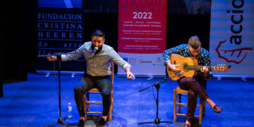 Baldomero Cortés, durante su actuación en la final del Concurso Talento Flamenco de Cante