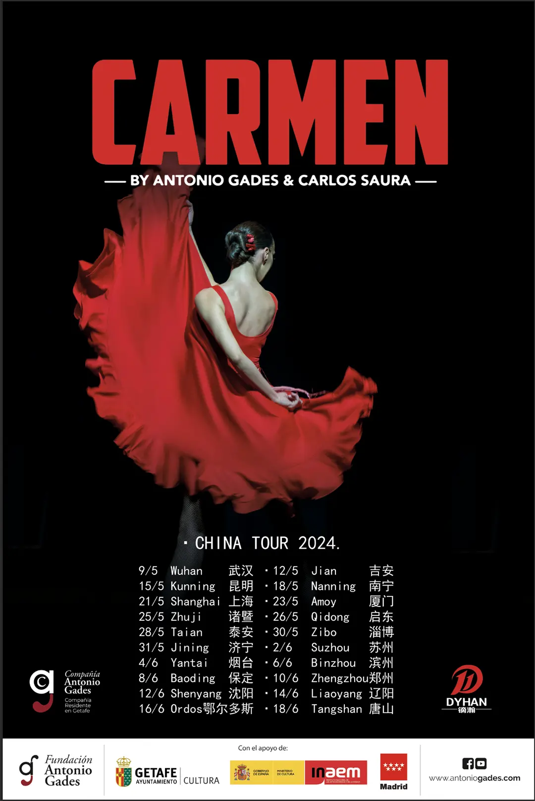 La ‘Carmen’ de Antonio Gades emprende gira en China