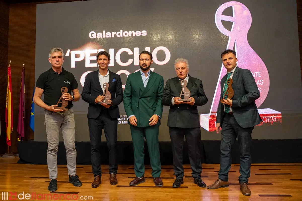 Antonio Carrión, Juan Pinilla, Antonio Conde y Pedro J. Bernal, galardonados por el Cante de las Minas