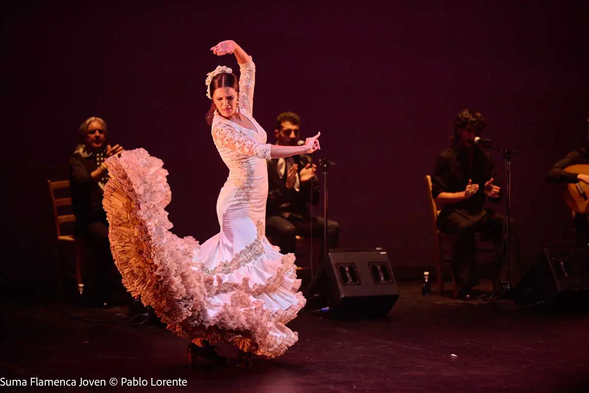 Pablo Heredia, David Fernández y Lole de los Reyes en Suma Flamenca Joven